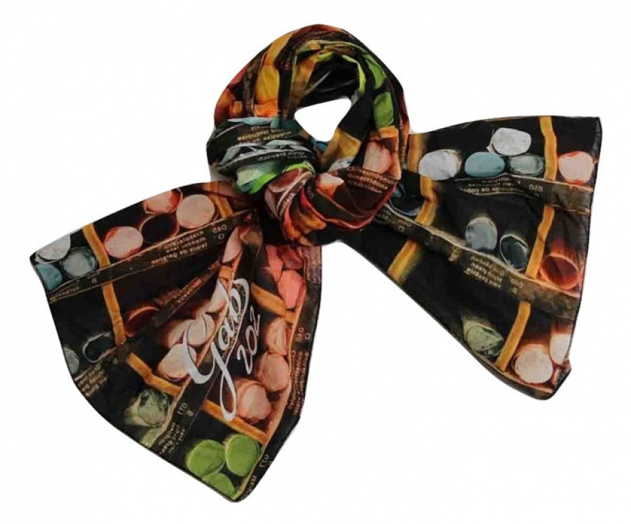 Foulard gabs f190x45 gessetti - s0202 - dettaglio 2